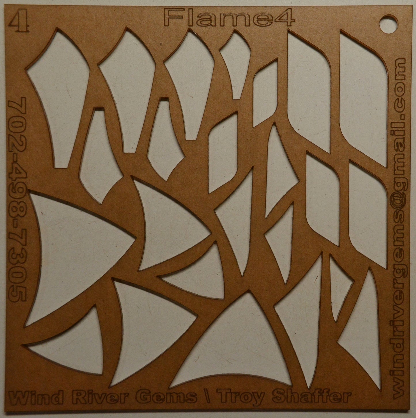 Lapidary template 4 - flame 4