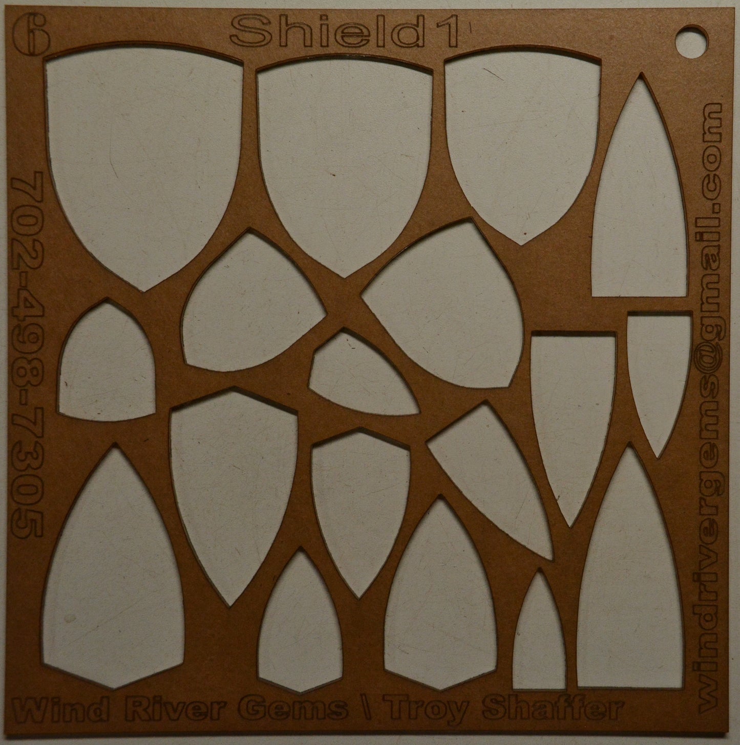 Lapidary template 6 - Shield 1