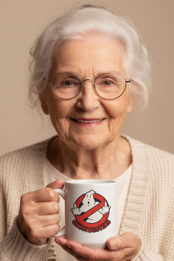 Ghostbusters logo with a ghost and prohibition symbol 