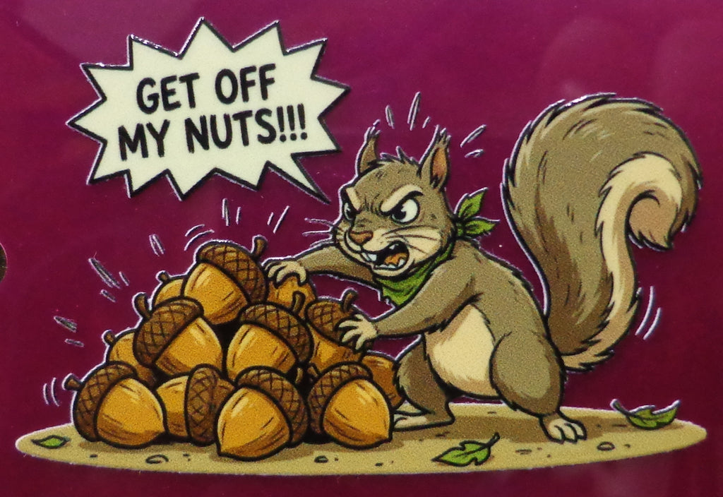 Get off my Nuts Sticker 3in x 2in UV funny squirrel UV Resistant