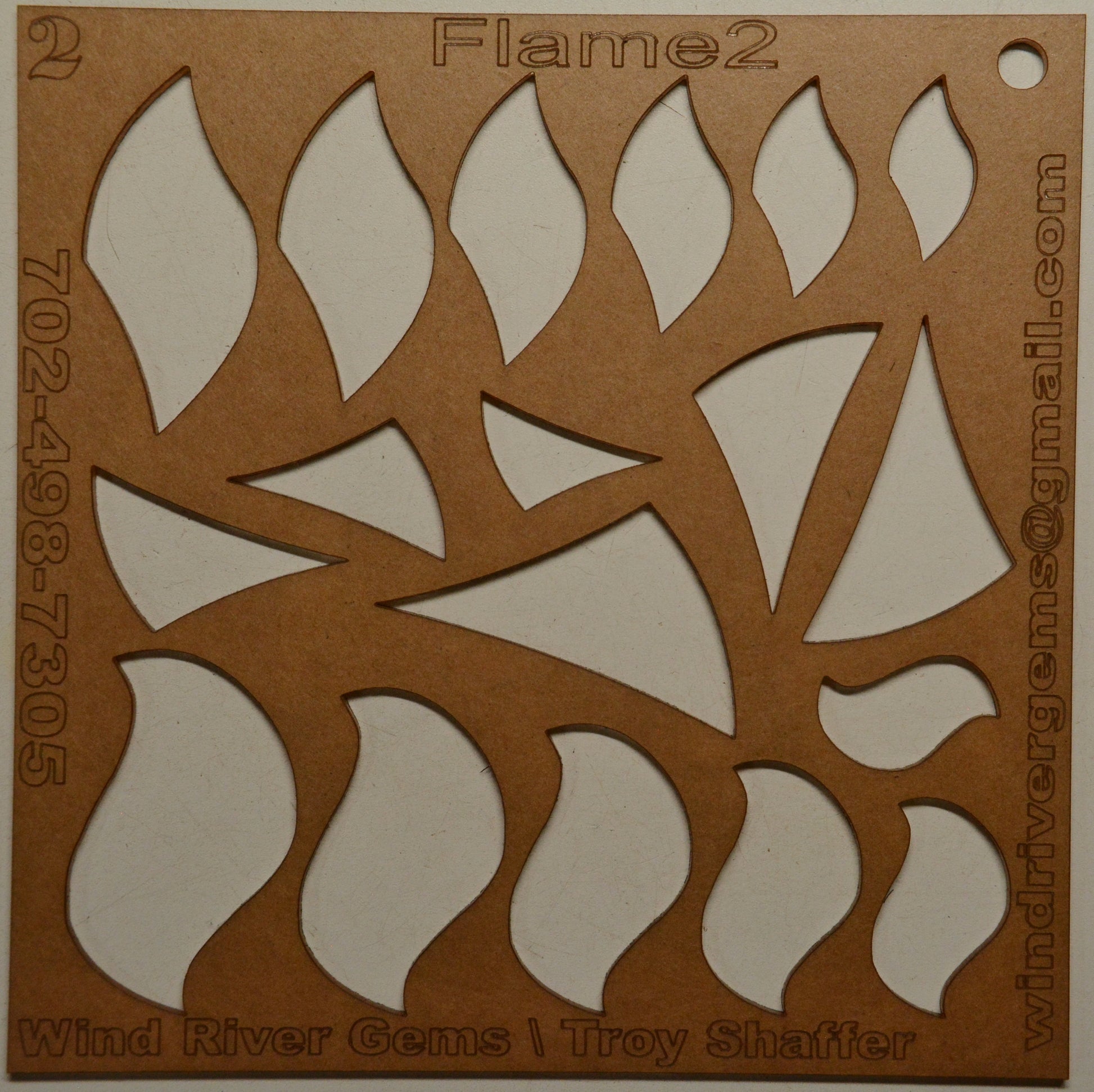 Lapidary template 2 - flame 2