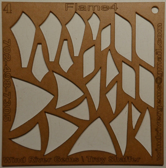 Lapidary template 4 - flame 4