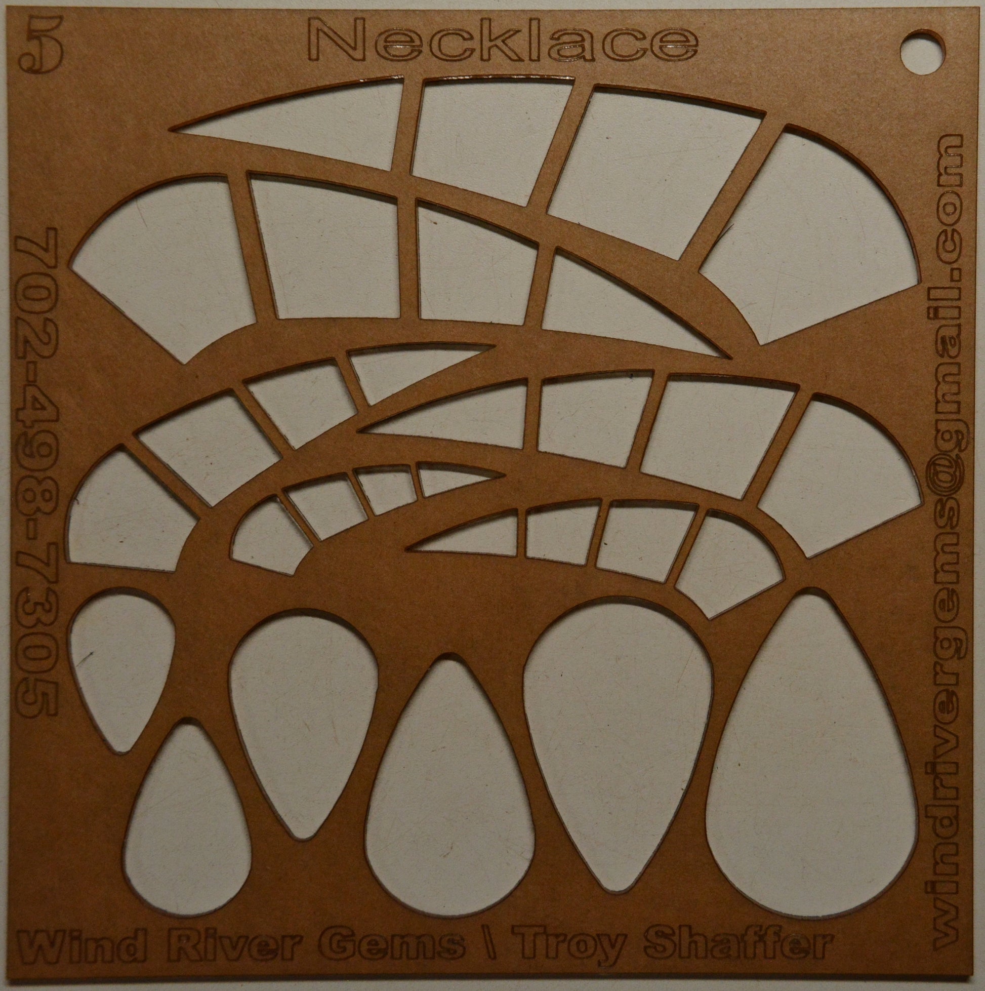 Lapidary template 5 - Necklace 