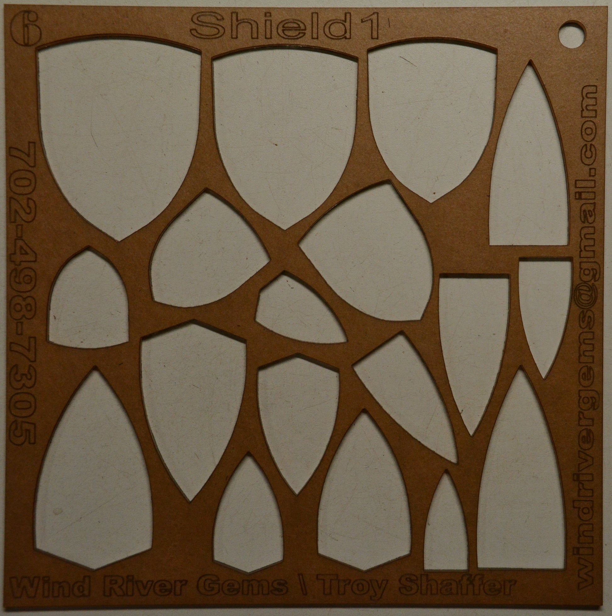 Lapidary template 6 - Shield 1