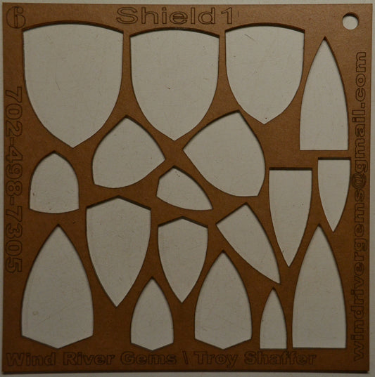 Lapidary template 6 - Shield 1