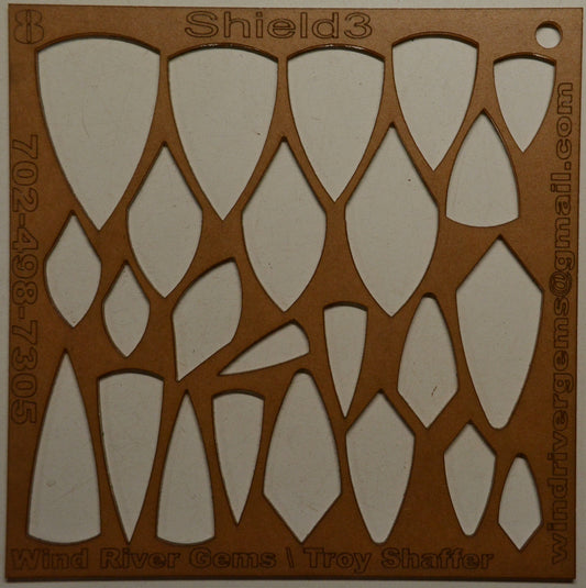 Lapidary template 8 - Shield 3