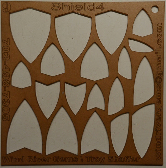 Lapidary template 9 - Shield 4