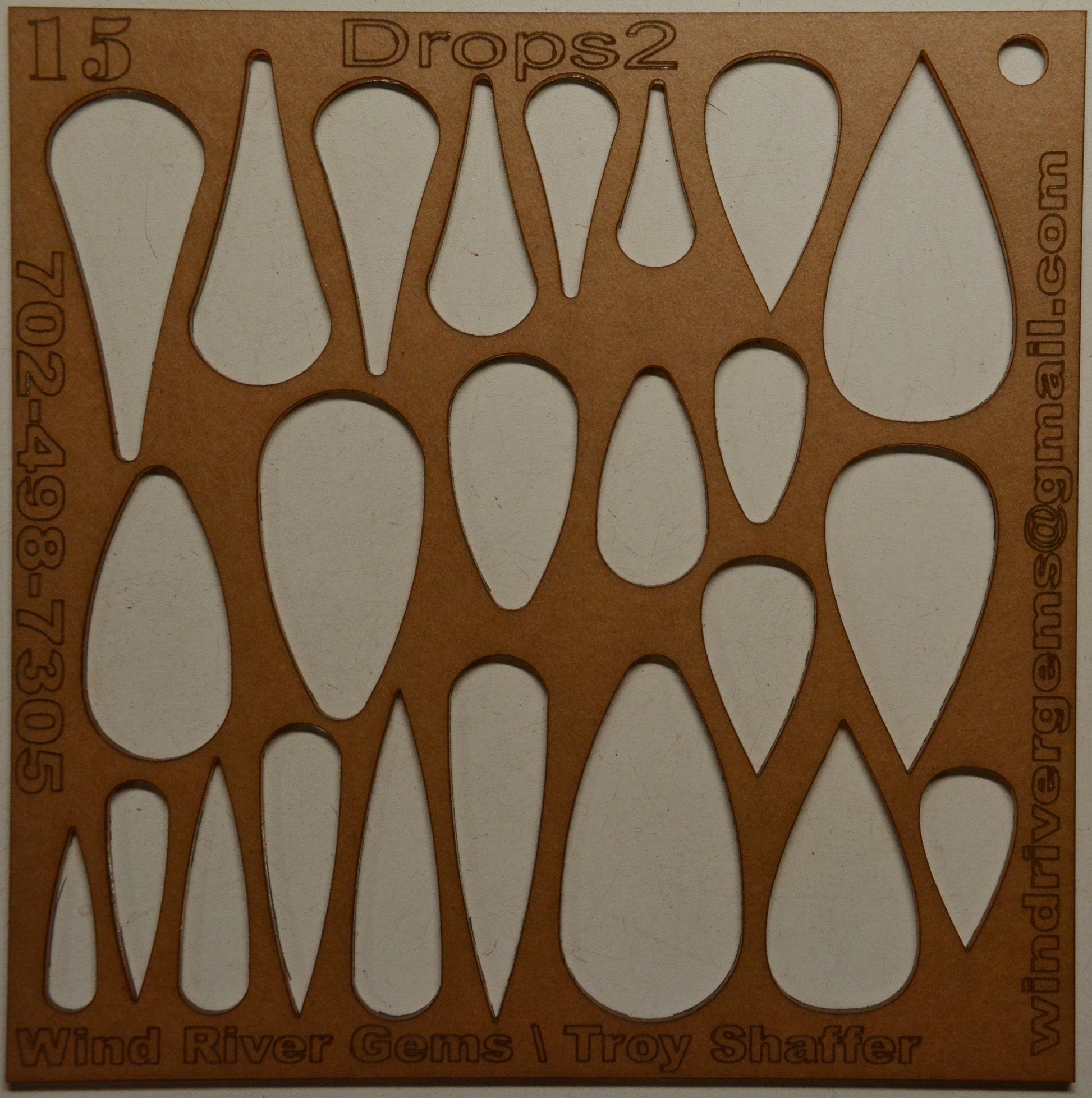 Lapidary template 15 - Drops 2