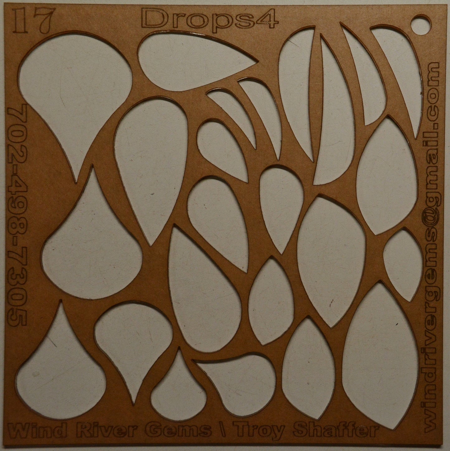Lapidary template 17 - Drops 4