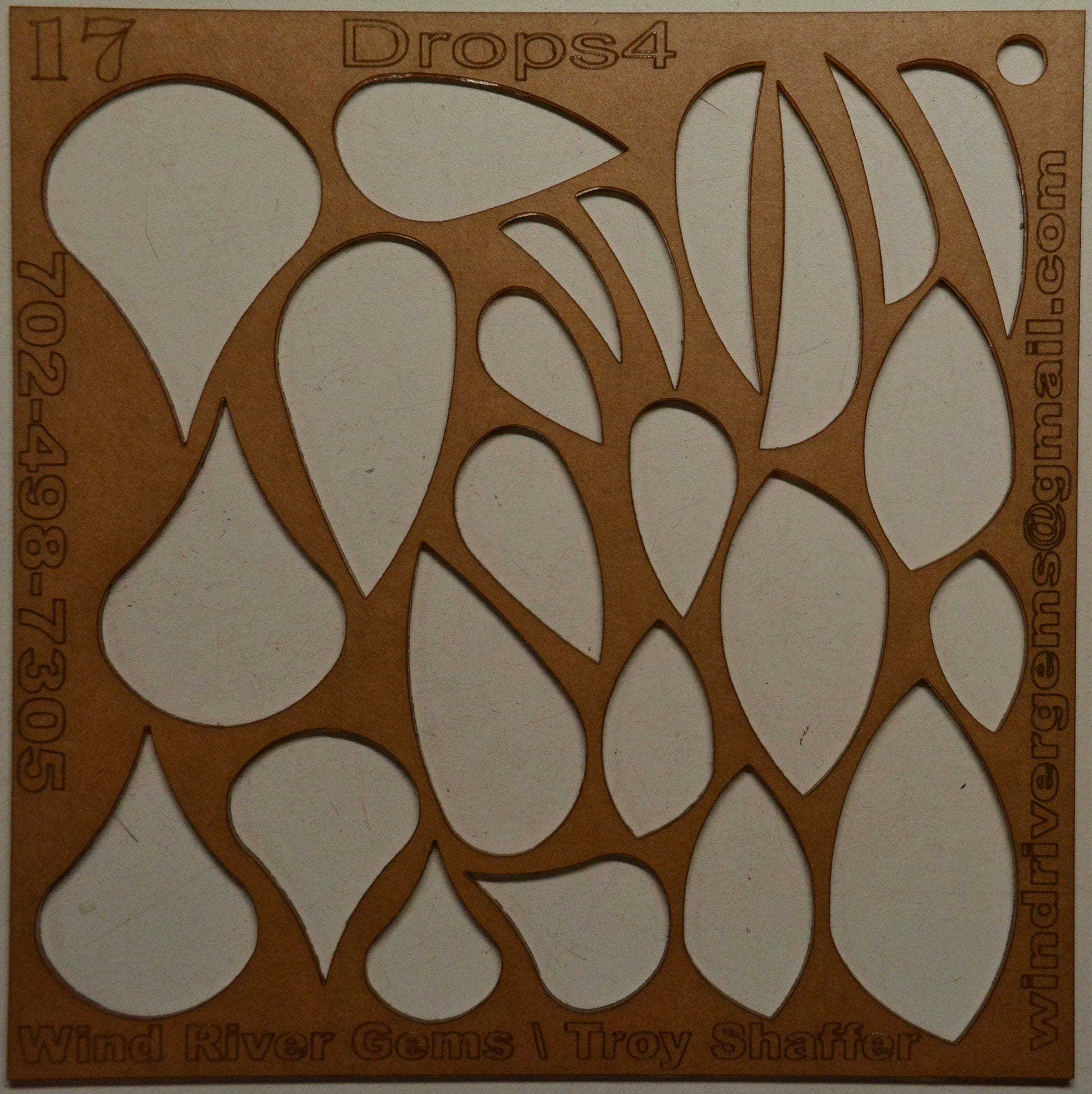 Lapidary template 17 - Drops 4