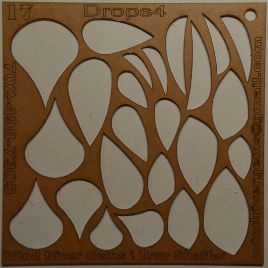 Lapidary template 17 - Drops 4