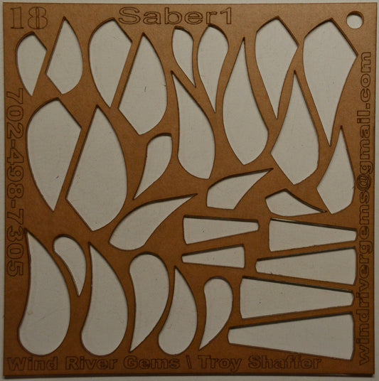 Lapidary template 18 - Saber 1