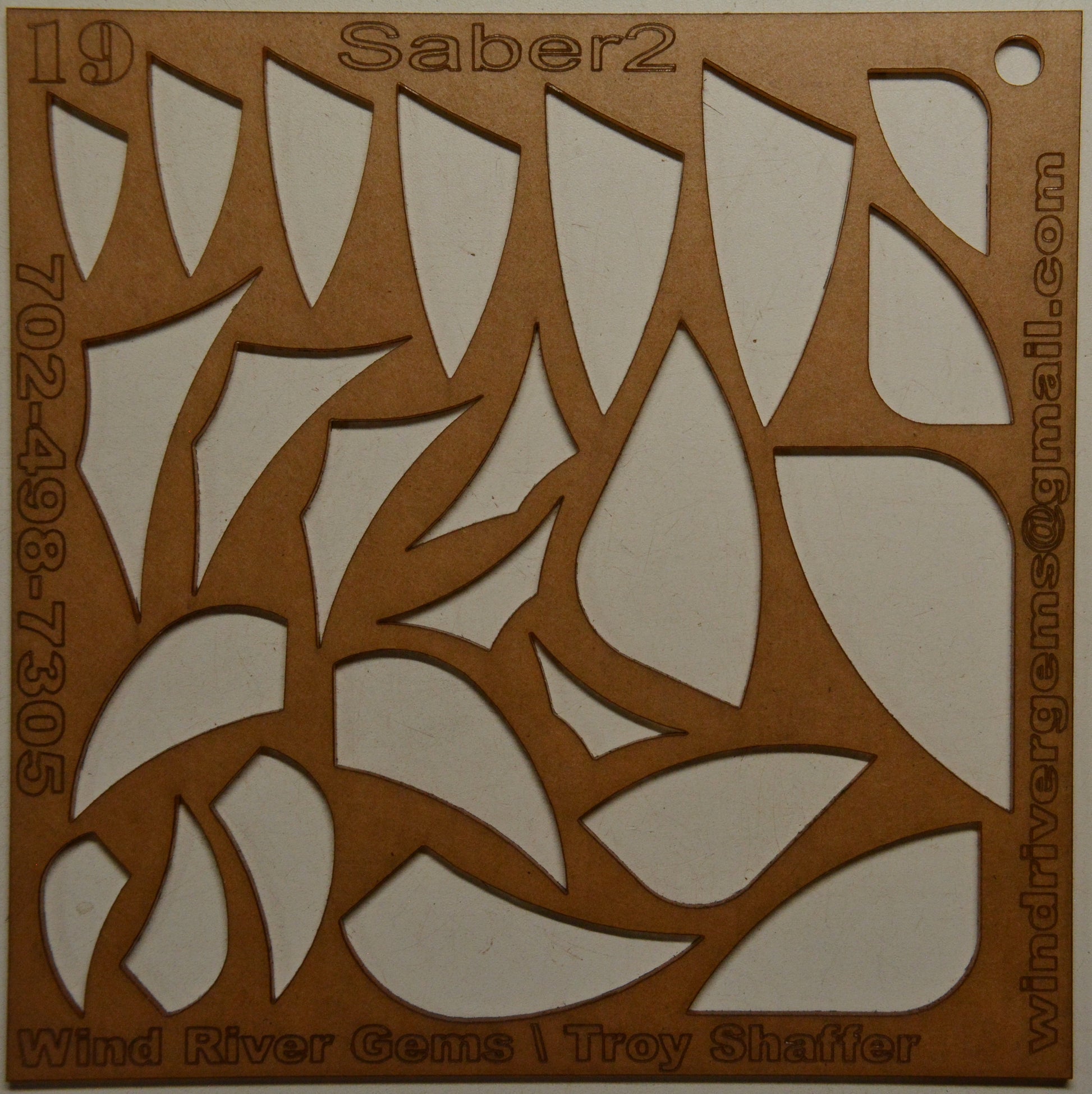 Lapidary template 19 - Saber 2