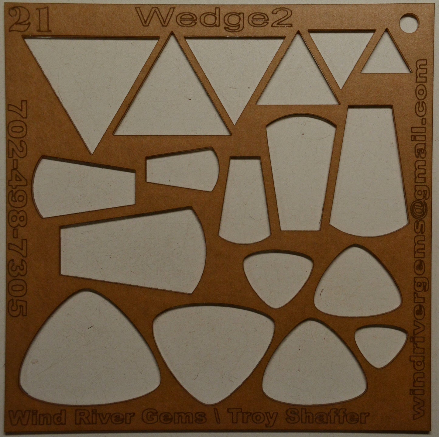 Lapidary template 21 - Wedge 2