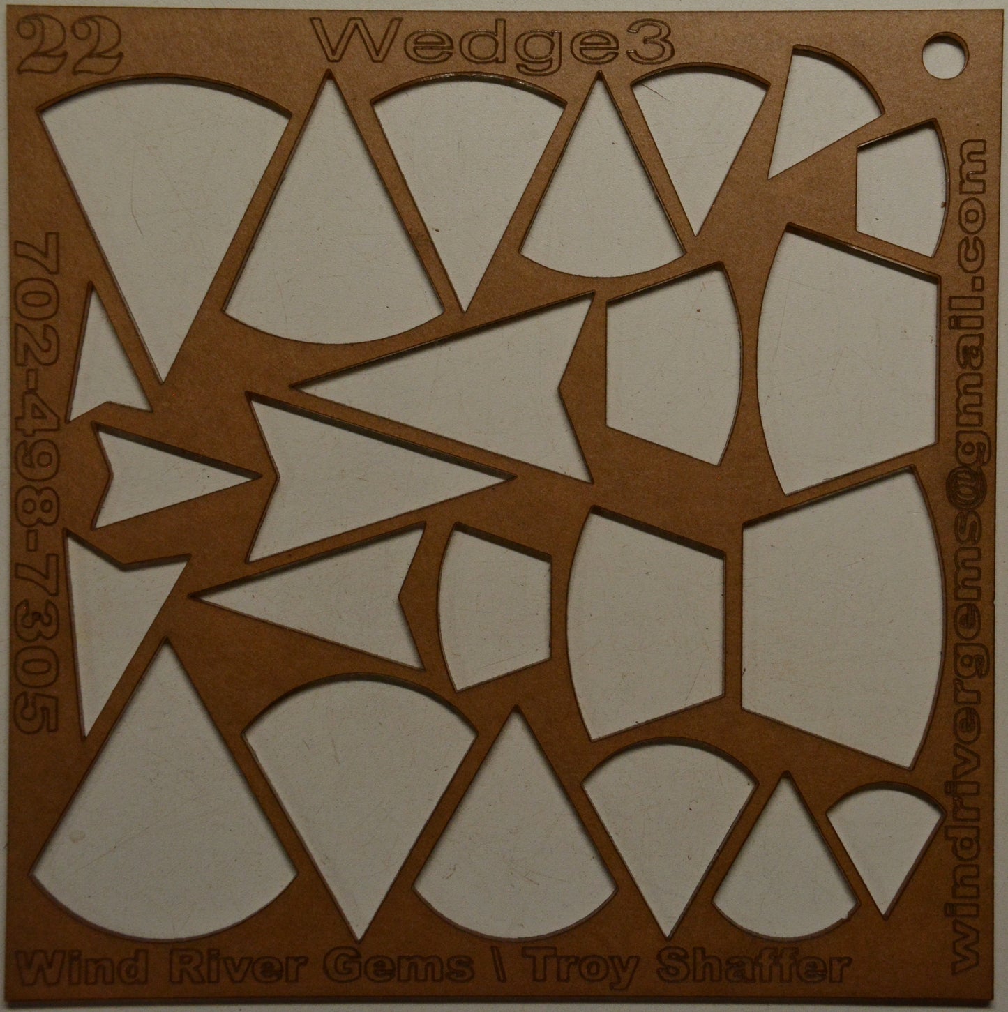Lapidary template 22 - Wedge 3