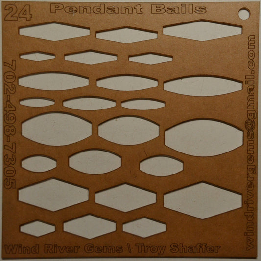 Lapidary template S1 - Pendant Bails